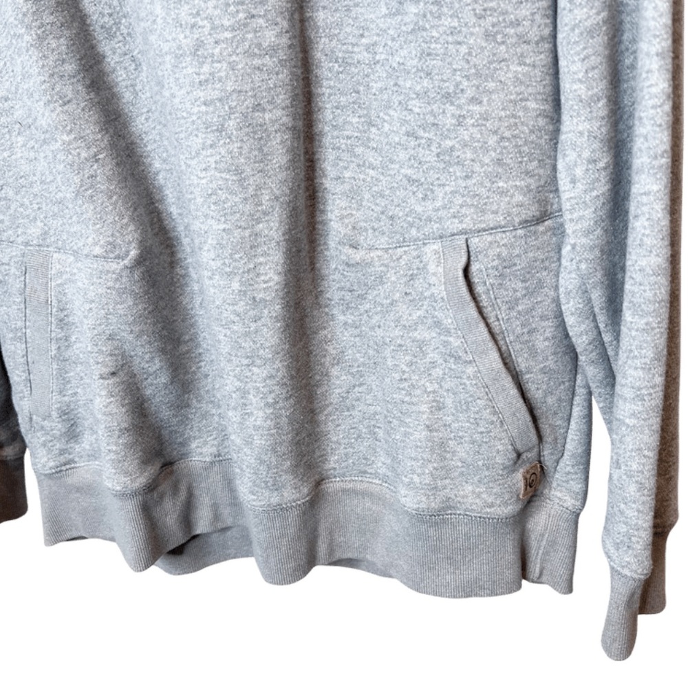 Tentree Basic Heather Grey Hooded Drawstring Sweatshirt - Picture 4 of 14